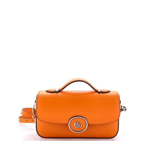 Gucci Small Petite GG Flap Shoulder Bag Leather - Picture 1 of 5